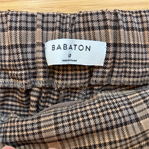 Aritzia Babaton Dexter Elastic Waist Plaid Trousers - Picture 3 of 3